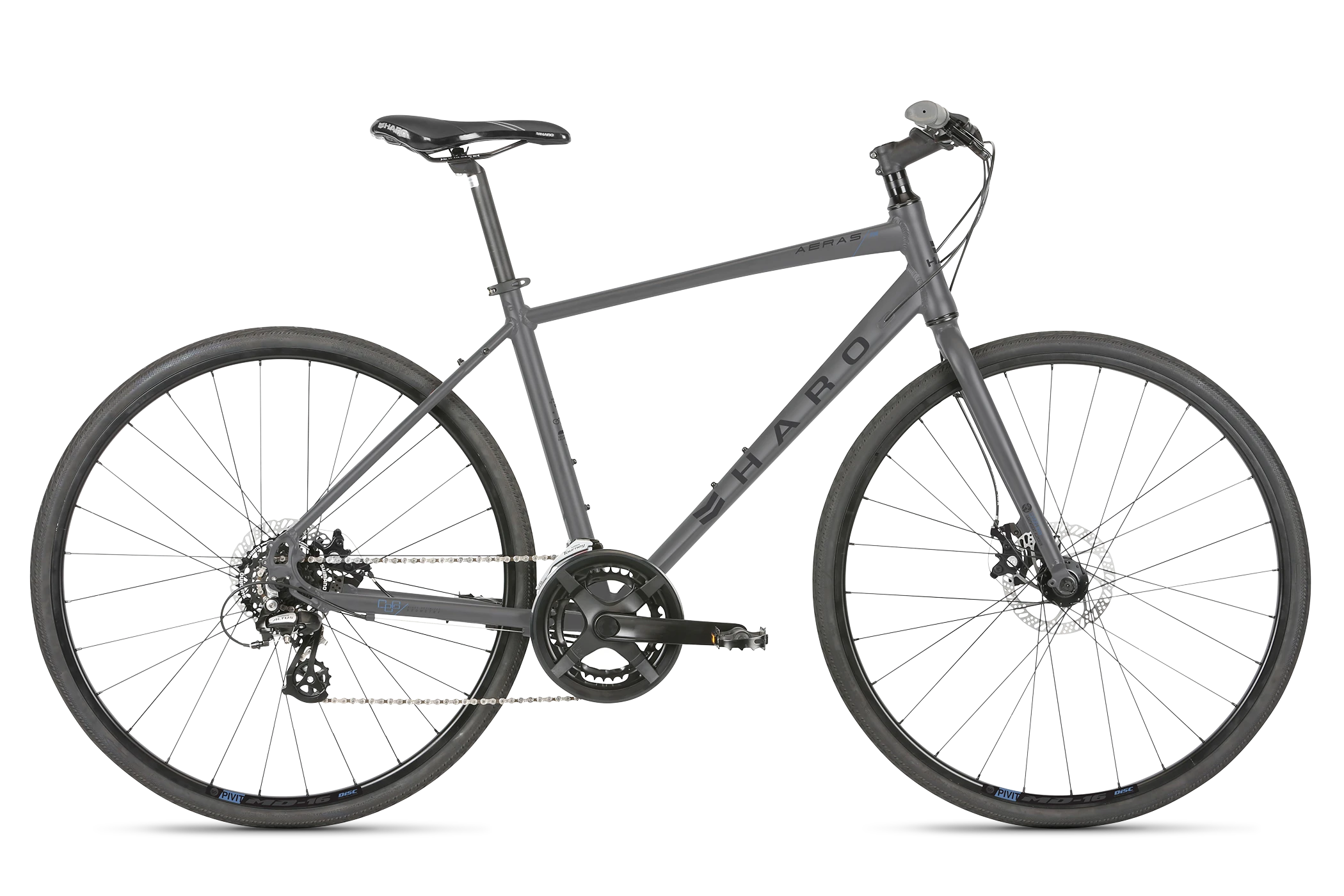 2021 Haro Commuter Aeras Charcoal Side